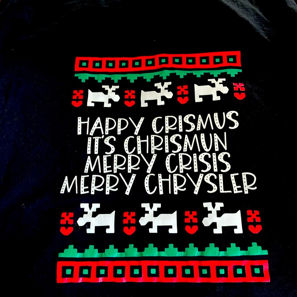 Men 2x Christmas shirt merry Chrysler